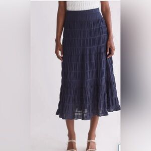 Textured Midi Skirt